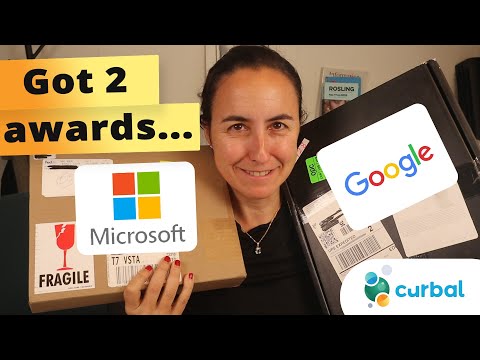 I got two awards 🏆🏆: One from Microsoft and one from Google | Unboxing