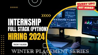 Intern Full Stack | Python | Apply | Cactus Job Opportunity #placements #college #cse #internship