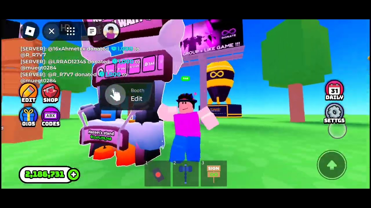 i donated 2m robux in pls donate but infinte robux .... - YouTube
