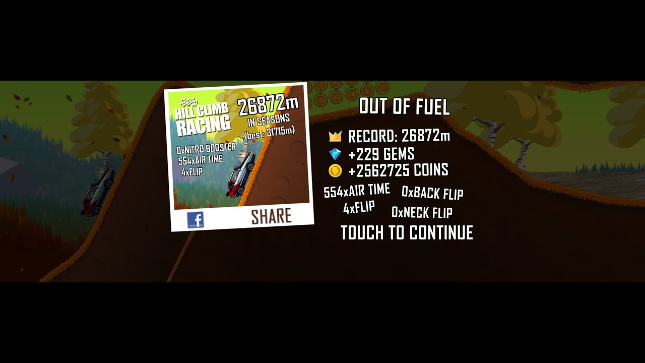 (WR) Hill Climb Racing Fast Car + Seasons 26872m (full run)