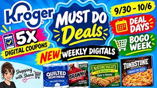 *DAILY DEAL* Kroger MUST DO Deals for 9/30-10/6 | 5x Digitals, BOGO Week, NEW Weekly Digitals + MORE