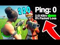 Destroying kids on Fortnite with 0 PING...