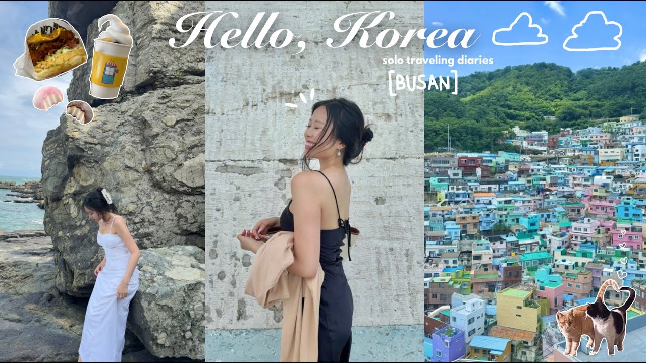 Дневник Кореи 🧸 | Поездка в Пусан, культурные деревни Гамчхон и Хиннёль, традиционные рынки 🌊 🌈🍦
