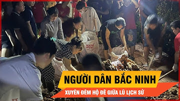 Hàng trăm người xuyên đêm hộ đê ở Bắc Ninh giữa lũ lịch sử | Thời sự
