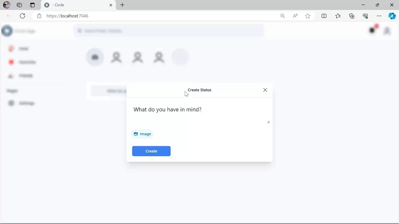 12. Designing the Application's Create Status Modal with Tailwind CSS ...