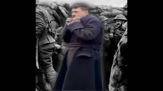 Shell shocked soldier sees his hat after WW1 #edit #war #ww1