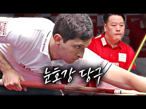 <strong>현</strong> 시점 <strong>시즌</strong> 랭킹 1,2위 다투는 선수 둘이 팀리그에서 격돌하니 경기 수준 ㅎㄷㄷ | 명장면 | 2024-25 PBA팀리그 3R