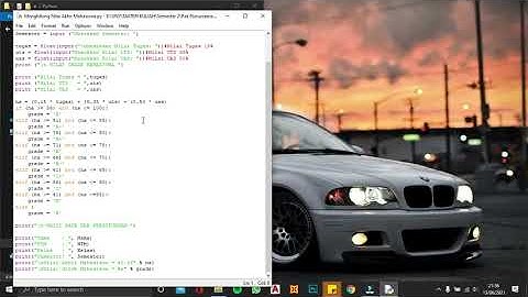 Program Python (Menghitung Nilai Akhir Mahasiswa)
