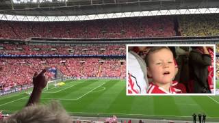 Boro Playoff final song - 40000 boro fans and my 5 year old son theo (#boroTheo)
