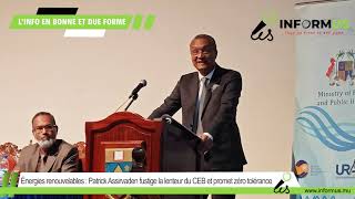 Énergies Renouvelables Patrick Assirvaden Fustige La Lenteur De La Ceb Et Promet Zéro Tolérance