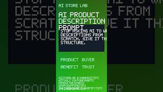 AI Product Description Prompt for Ecommerce #Shorts