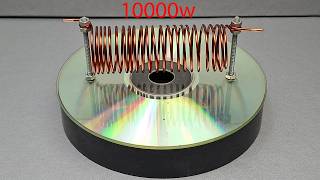 How to Make 220V 10000W Free Energy At Home Using CD/DVD With Copper Wire And Big Magnet
