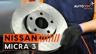 Como substituir Discos de freio NISSAN MICRA III (K12) - vídeo guia