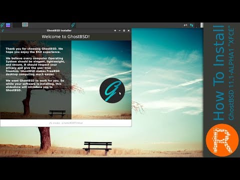 How to install GhostBSD 11.1-ALPHA1 "XFCE"