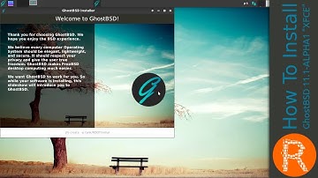 How to install GhostBSD 11.1-ALPHA1 "XFCE"