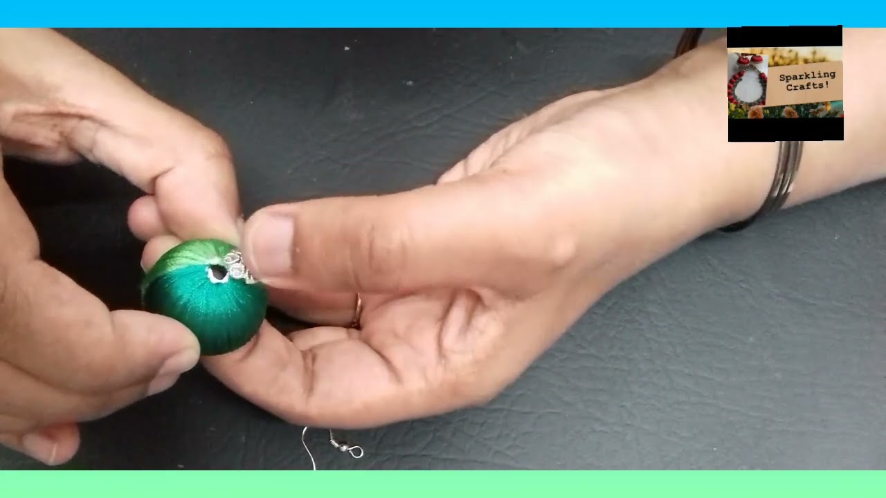 Sparkling Crafts :Silk Thread Double colour Jhumka earrings