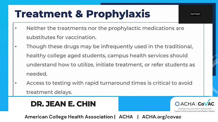 Treatment & Prophylaxis with Dr. Jean Chin, MD, MB...
