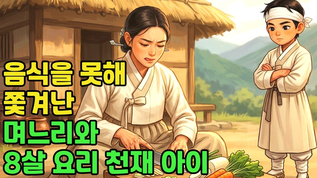 음식을 못해 쫓겨난 며느리, 부모를 잃고 산에서 홀로 사는 천재아이의 기막힌 운명적 만남 |야담|민담|전설|설화|야사|옛날이야기|오디오북|사연