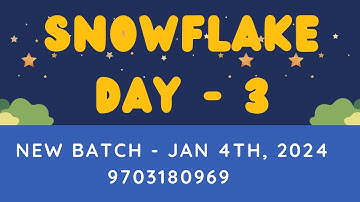 Snowflake Day 3 Demo | Snowflake Video Series