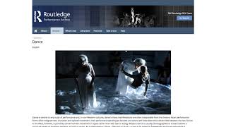 In-depth tutorial of the Routledge Performance Archive (RPA)