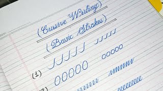 Lesson 1 Cursive Writing Basic Strokes | Cursive Writing Techniques for Beginners | Writing Tips