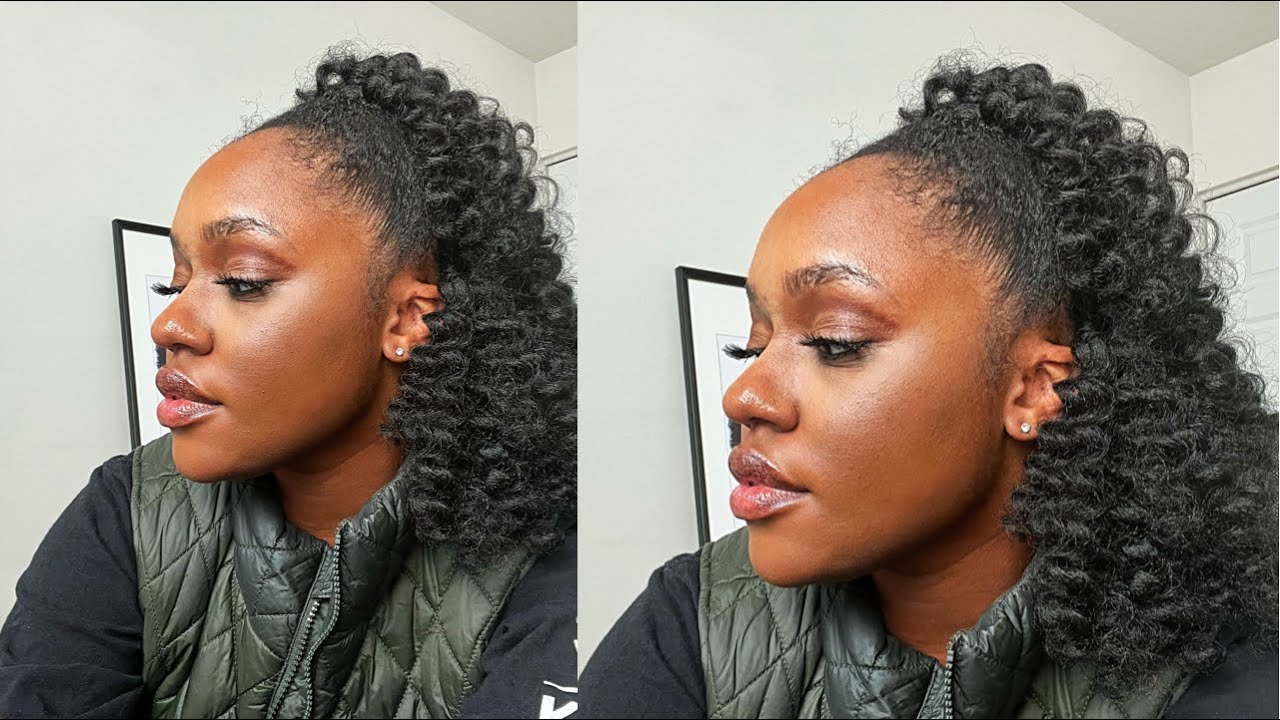 EASY UNDER 2 HOURS FLEXI ROD CROCHET STYLE ON 4c HAIR Darien Lake