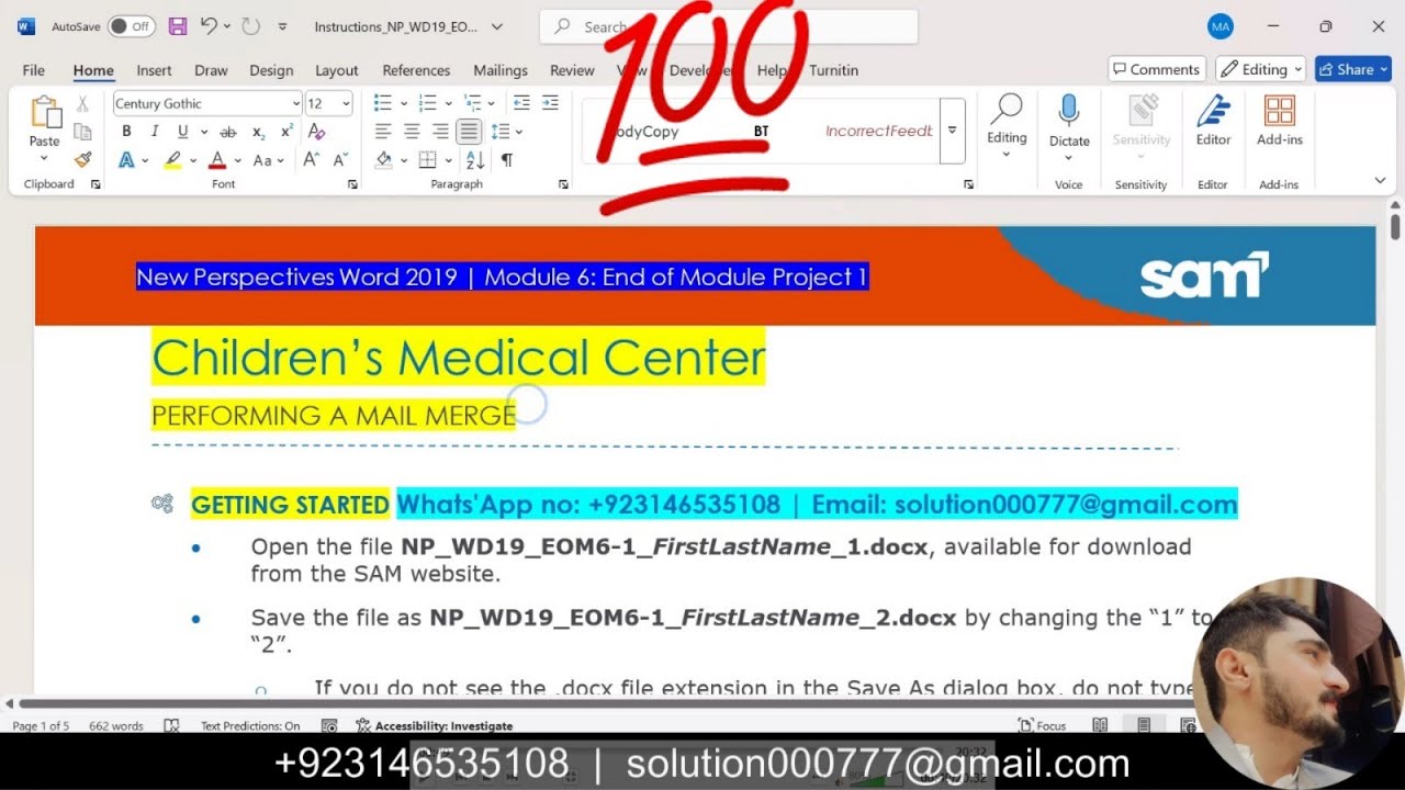 New Perspectives Word 2019 | Module 6: End of Module Project 1 | Children’s Medical Center