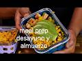 meal prep desayuno y almuerzo