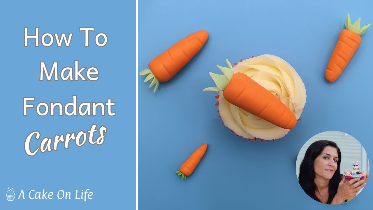 How To Make Fondant Carrots/ Fondant Carrot Cake Topper Tutorial - YouTube