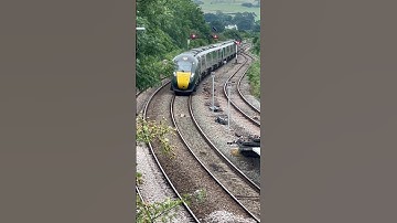 GWR IET Speed Restriction at Castle Cary - Glastonbury Crowds Pack Platform