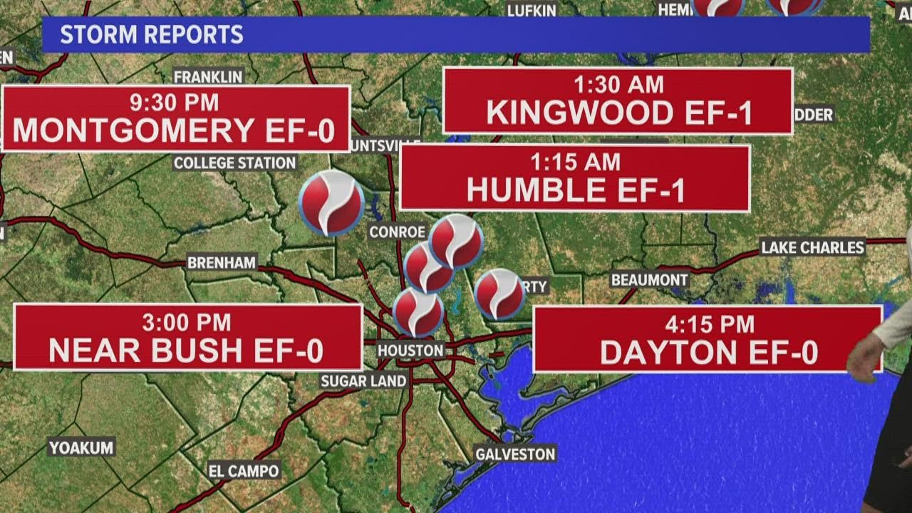 NWS confirms at least 5 tornadoes touched down in Houston area - YouTube