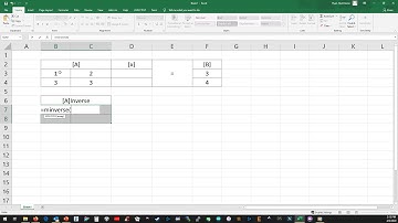 Matrix Inverse and Multiplication in Excel