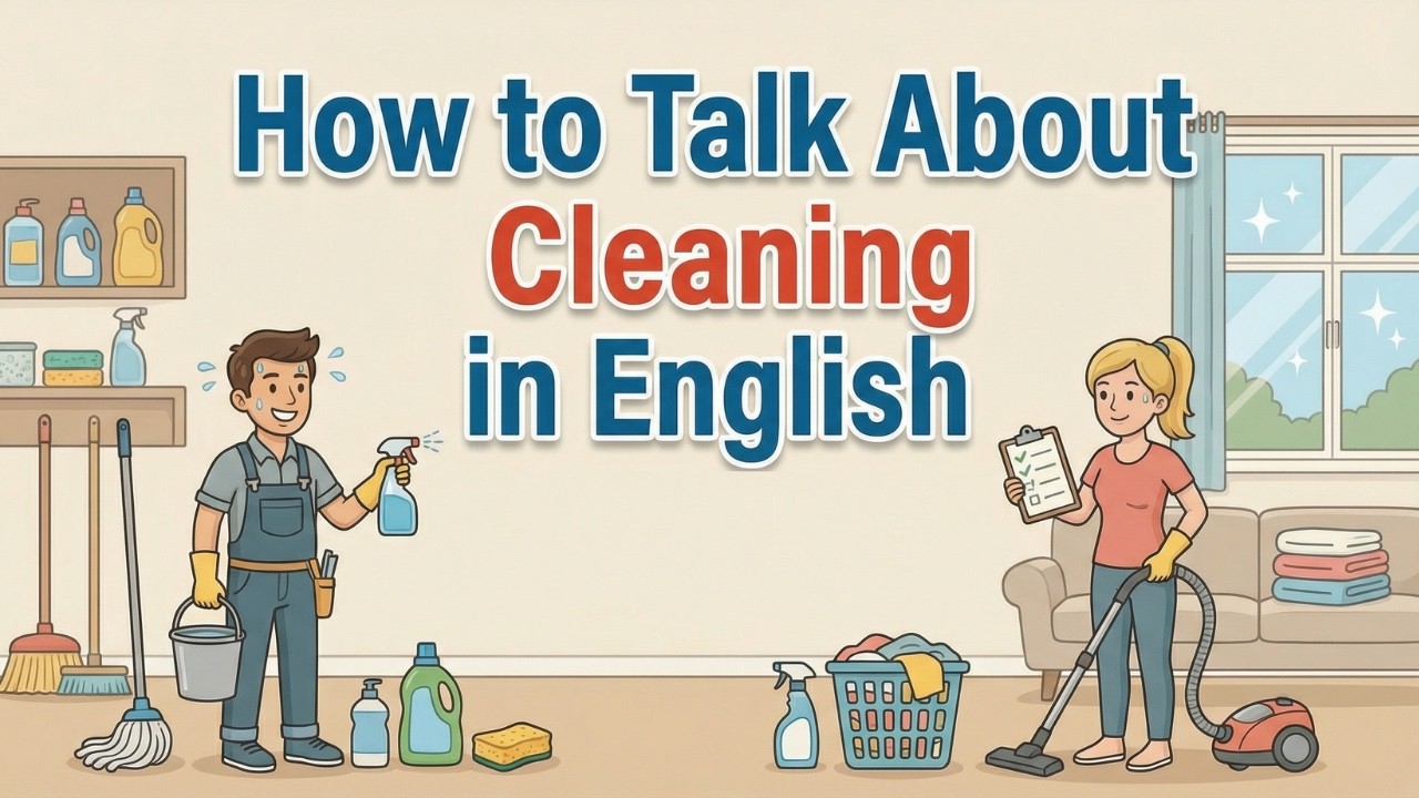 How to Talk About Cleaning in English | English Conversation Practice for Listening & Speaking