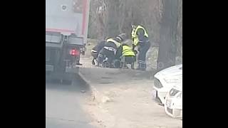 Задержание водителя при съезде с Минского шоссе в Одинцово