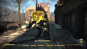 Using Power Armor to help Preston Garvey with a few Raiders when...