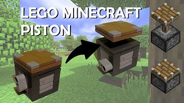 LEGO Minecraft WORKING Piston - A Custom Lego Build