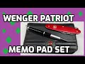 Wenger Patriot Discontinued Swiss Army Knife and Leather Memo Folio Gift Set Unboxing and Review