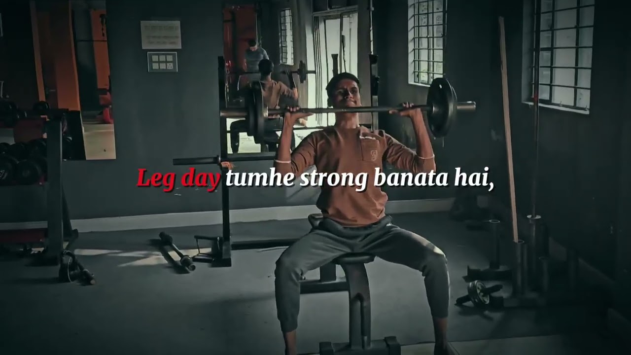 Leg+shoulder workout same day hota hai.