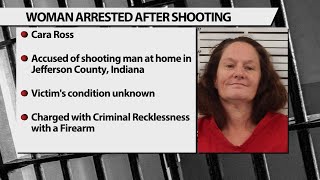 Woman arrested after man found shot outside southern Indiana home, police say