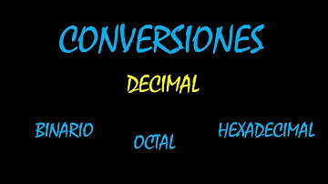 ¿Cómo convertir de Decimal a binario, octal y hexadecimal y viceversa?
