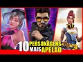 NAO SABIA QUE ESSES PERSONAGENS ESTAVAM TAO FORTE! ELES VAO QUEBRAR O JOGO! TOP 10 PERSONAGENS FF