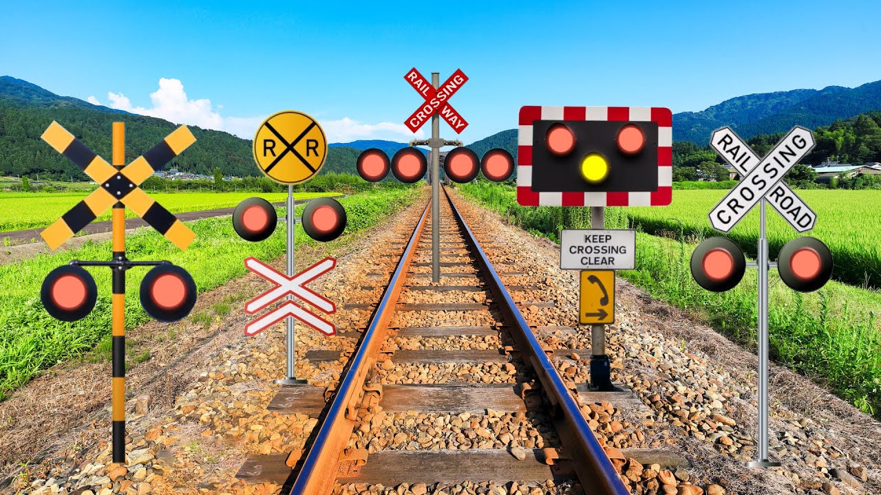 【踏切アニメ】パーティーするふみきりカンカン♪railroad crossing party ♪