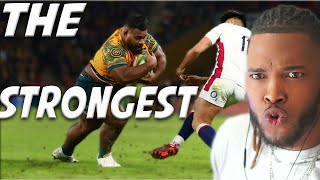 American Reacts To The Strongest Rugby Players!