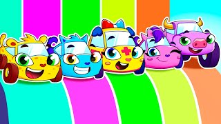 Five Little Cars Funny Race Beep Beep Beep Songs For Kids Toonaland