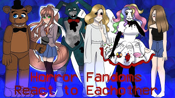 Horror Fandoms react to each other | Part 2/6 | Gacha Club