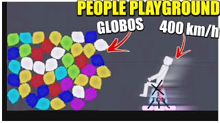 AIRBAG DE GLOBOS A 400 Km/h - PEOPLE PLAYGROUND | Gameplay Español