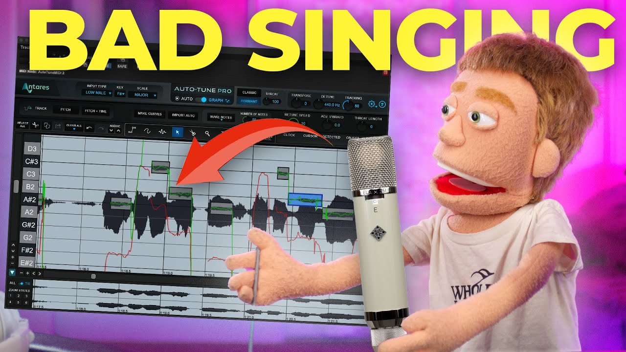 Can AutoTune Fix BAD SINGING BEFORE  AFTER  Vocal Pitch Correction Tutorial