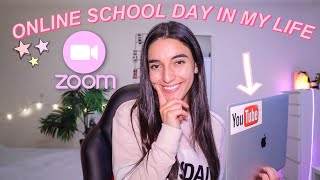 online school day in my life! || PRODUCTIVE quarantine\/lockdown routine!