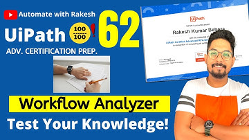 UiPath Advance Certification | Test 62 Workflow Analyzer UiPath | UiARD Certification Preparation