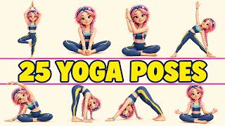 Kids Yoga | 25 Yoga Poses with Chloe